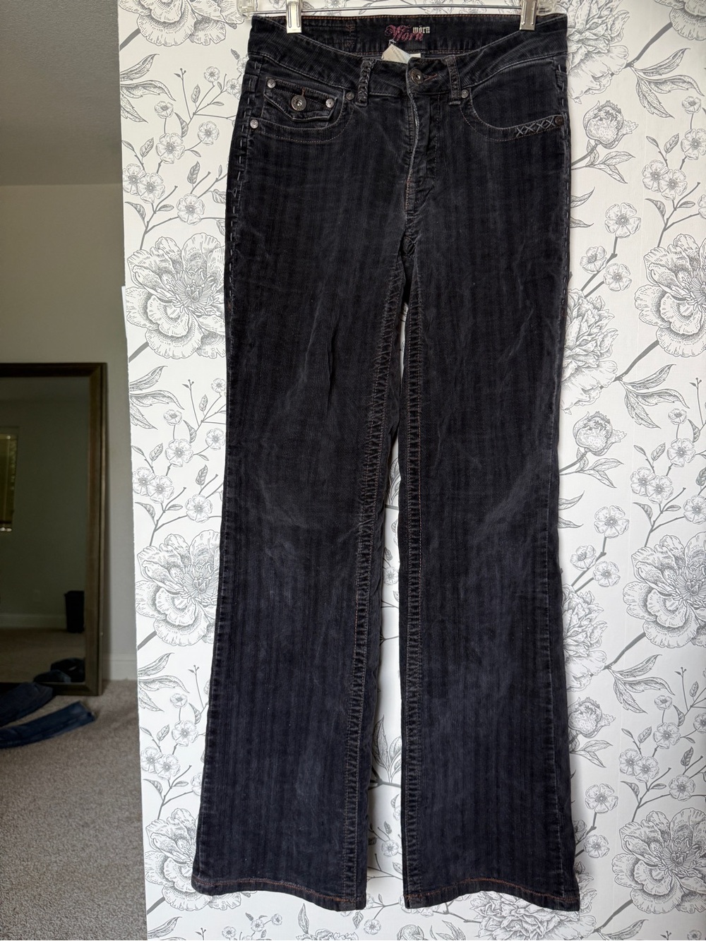 Women's Black Bootcut Corduroys